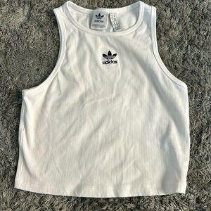 Adidas white tank girls M